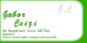 gabor csizi business card